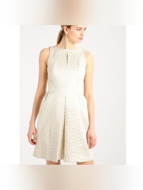 NWT lauren by Ralph Lauren gold foil cocktail dress size 6